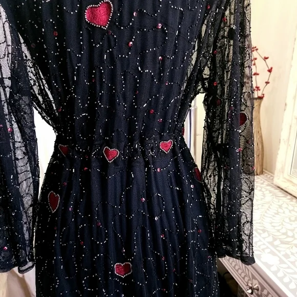 🍒NWOT🍒 SACRED HEART EMBELLISHED FULL LENGTH SHEER KIMONO